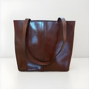 Patricia Nash Etched Leather Luna Tote Handbag British Tan